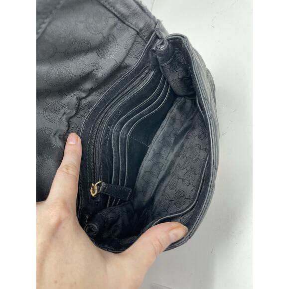 Michael Kors Black Quilted Leather Clutch Purse Wallet Top‎ Handle 9" X 6" RARE - Picture 9 of 14